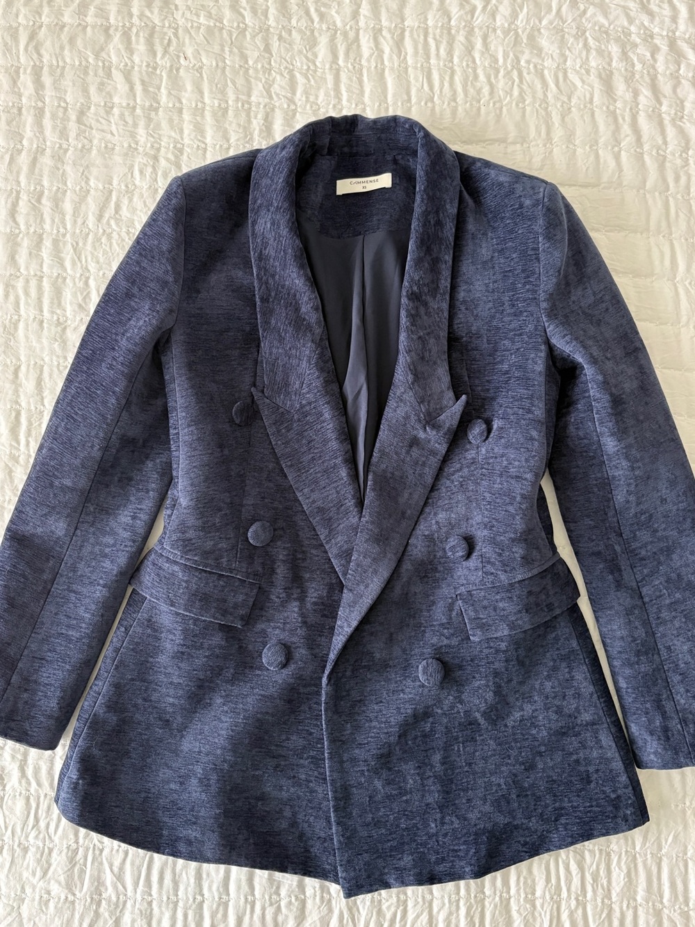Commense Double-Breasted Navy Blue Women's Blazer